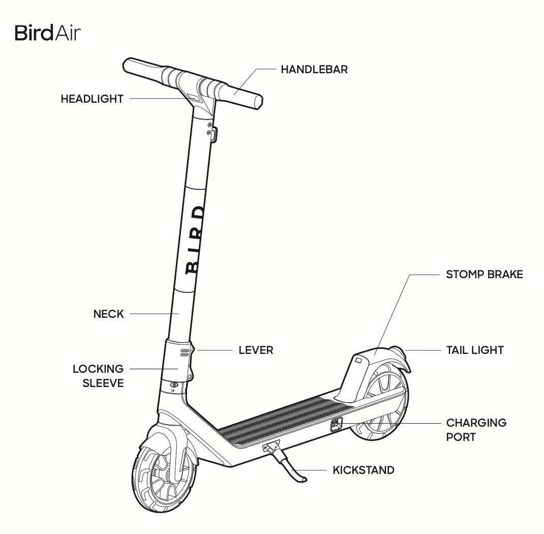 Charge bird shop scooters